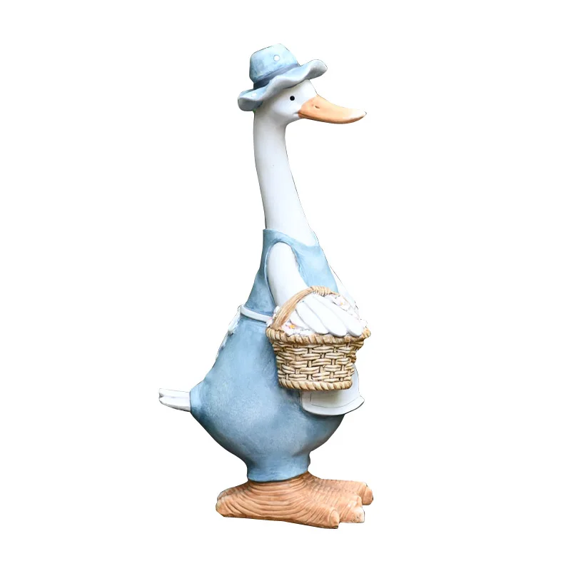 

Couple Duck Ornaments Resin Artificial Duck Garden Sculpture Animal Statue Decoration Simulation Pond Decor Landscape WJ817