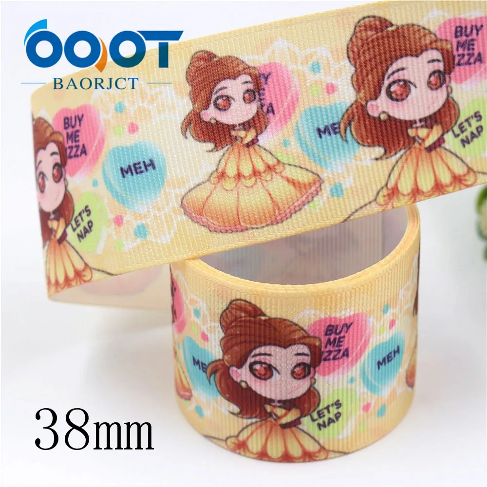 OOOT BAORJCT I-19906-2085 38 мм 10 ярдов мультфильм тепловой передачи печатных корсажные ленты
