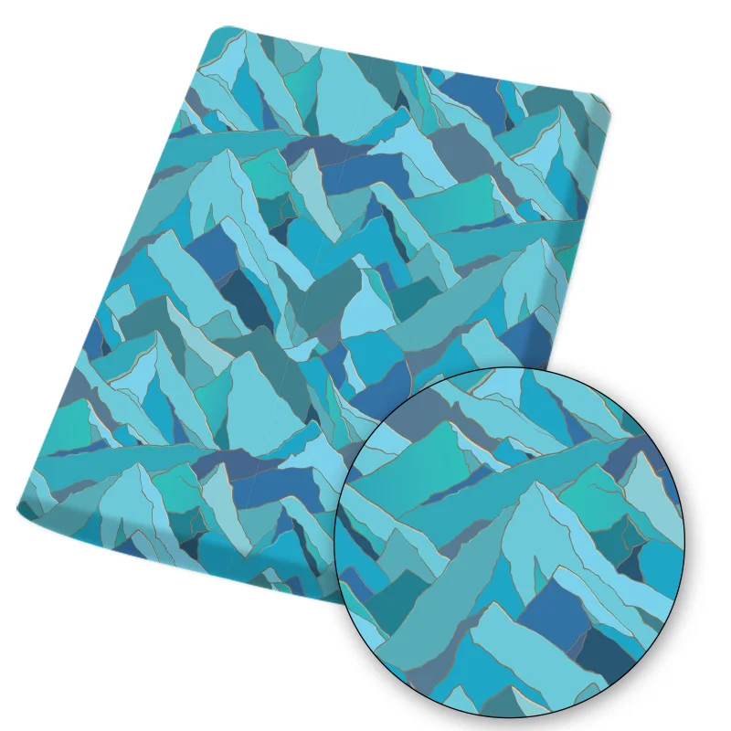 Полиэфирная хлопковая ткань в японском стиле морская волна узорная листы