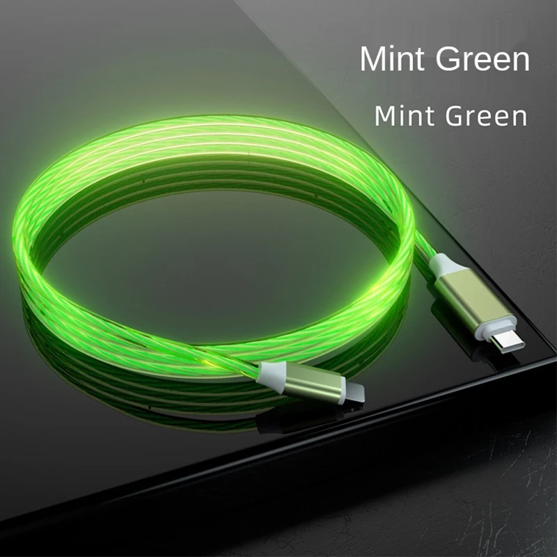 

PD Streamer Data Line Is Suitable For Light Mobile Phone PD Fast Charging Line Type-C Running Lamp Luminous Charging Data Line