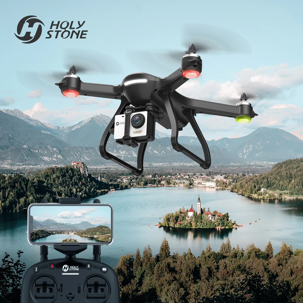 Holy Stone HS700 gps Дрон 5G с камерой Full HD 1080P Дрон gps бесщеточный 1 км 1000 м FPV профессиональная Com камера Wifi Квадрокоптер