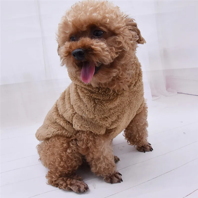 Модная одежда для собак зимняя домашних животных двухногая теплая демисезонная