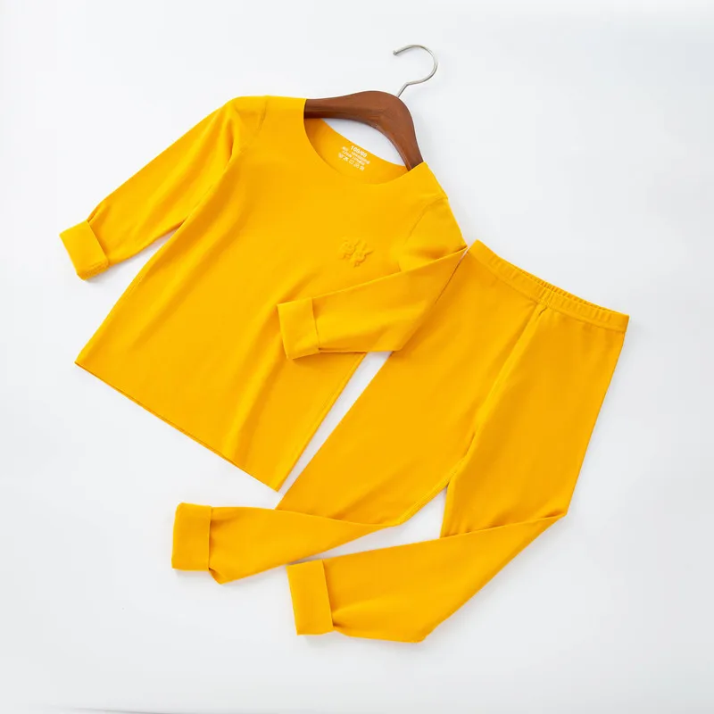 yellow Детские пижамные комплекты, милый Ночной костюм для девочек, детская одежда для сна с героями мультфильмов, пижамы, Детская ночная рубашка для мальчиков, От 2 до 10 лет, одежда для подростков - Цвет: yellow