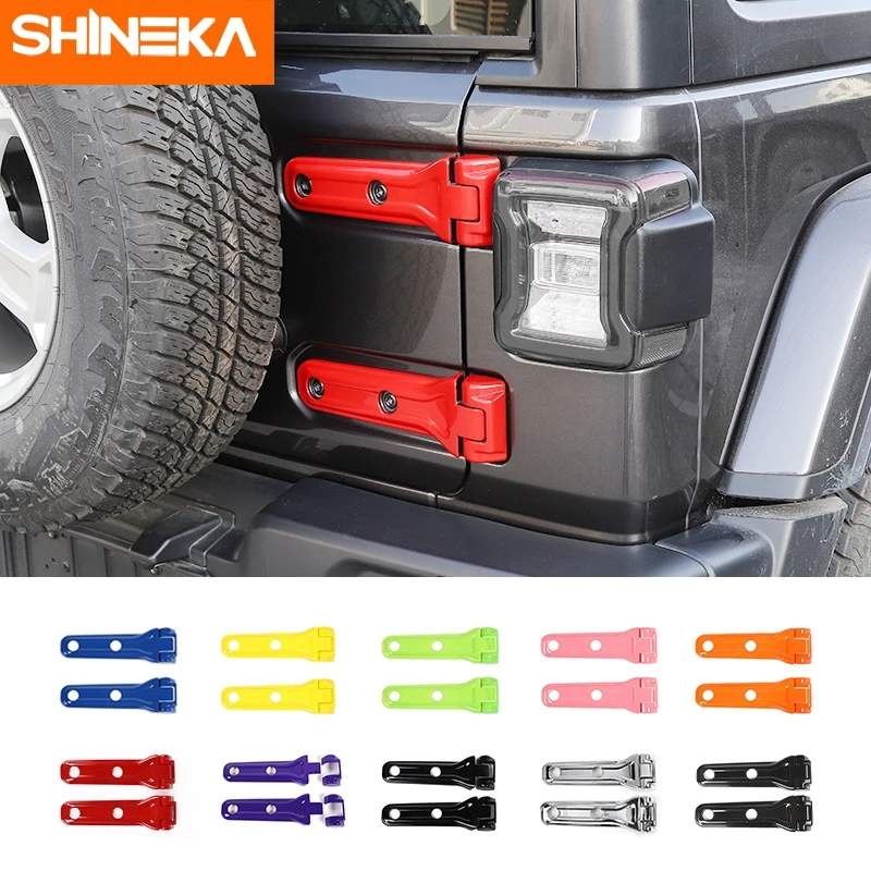 

SHINEKA Car Sticker for Jeep Wrangler JL Car Trunk Tailgate Door Hinge Cover ABS Exterior Accessories For Jeep Wrangler JL 2018+