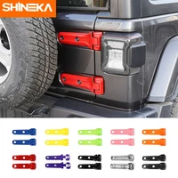 shineka car sticker for jeep wrangler jl car trunk tailgate door hinge cover abs exterior accessories for jeep wrangler jl 2018
