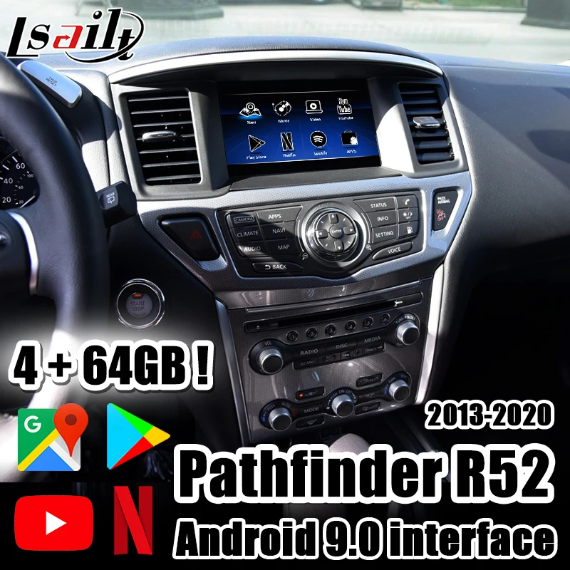 Lsailt 4 Гб CarPlay/Android мультимедийный видео интерфейсный бокс для Nissan патруль Армада 13
