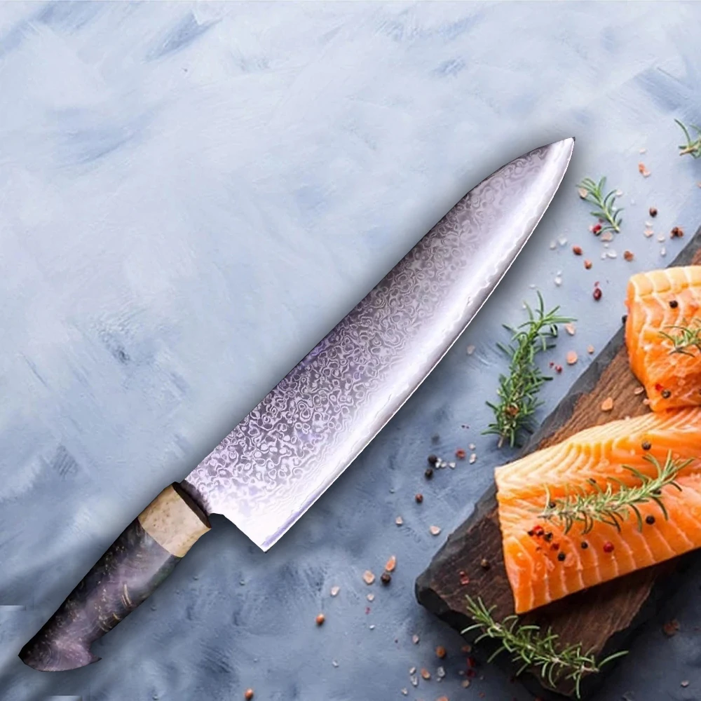 VG10 нож шеф повара из дамасской стали с деревянной ручкой Gyuto кухонные ножи