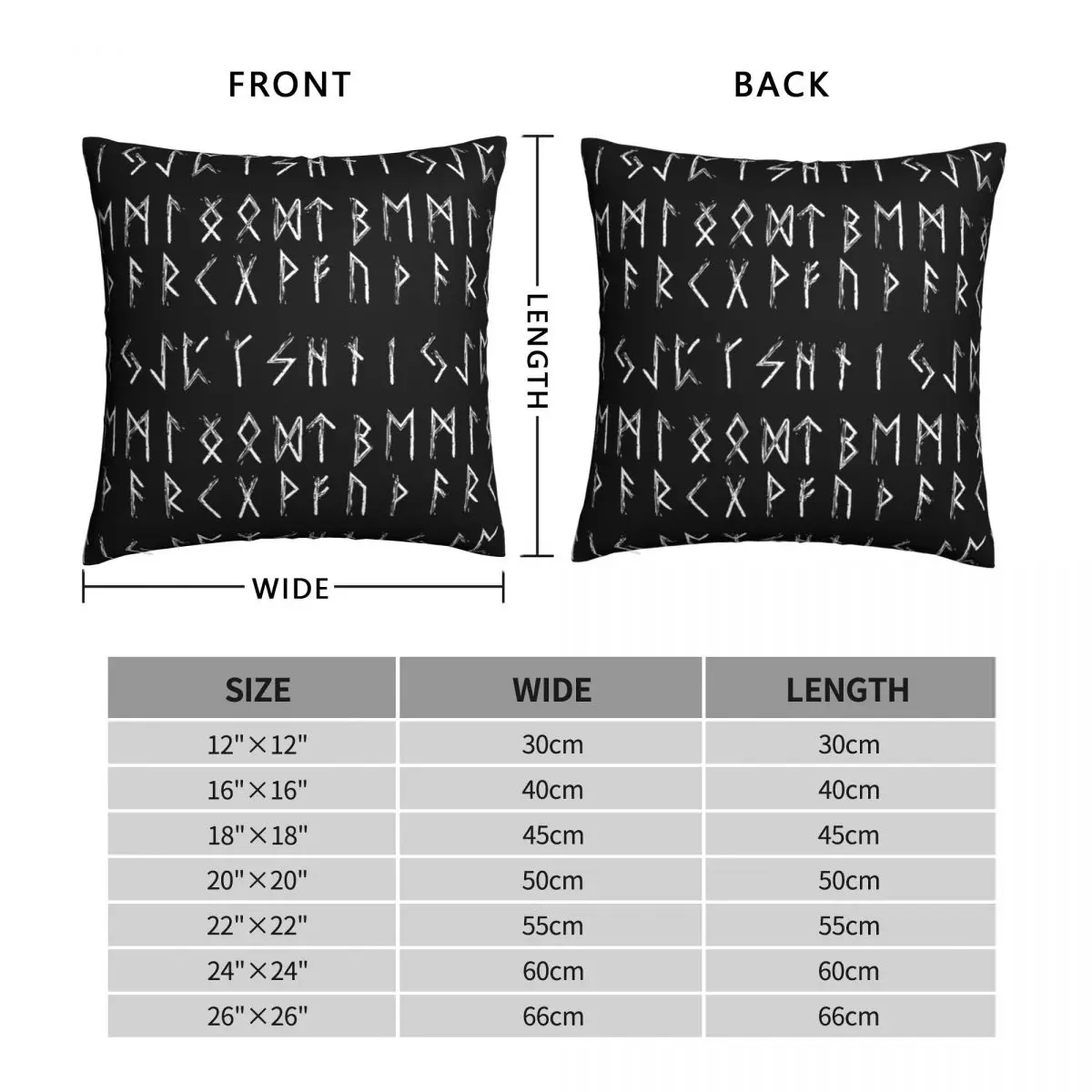 Futhark руны шарф наволочка для подушки искусственная мифология короткие плюс