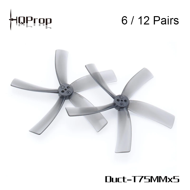 

6/12 пар HQProp Duct-T75MMX5 75 мм 5 лезвий CW CCW Пропеллер для Cinewhoop Duct FPV Racing Drone RC модели игрушки RC части