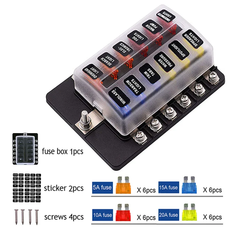 Водонепроницаемый лезвие предохранителей держатель с Светодиодный индикатор