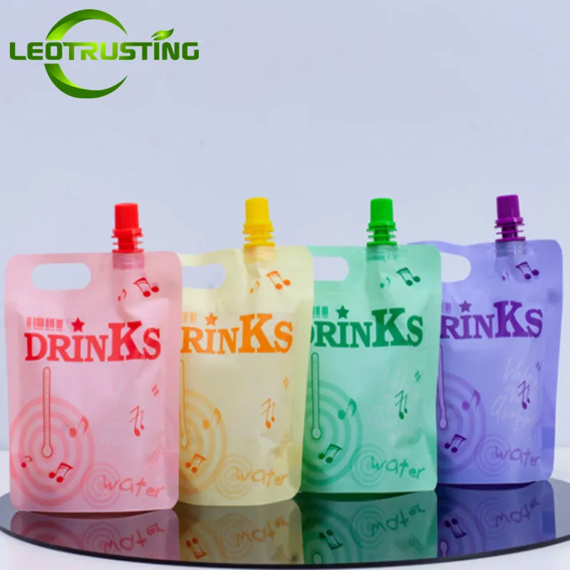

50pcs 200ml~250ml Stand up Beverage Drinks Bags Portable Juice Milk Beer Bar Party Wedding Essential Spout Drinking Pouches