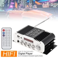 2 1ch hi fi car audio subwoofer amplifier fm radio player support sd usb dvd mp3 for car motorcycle home bluetooth compatible