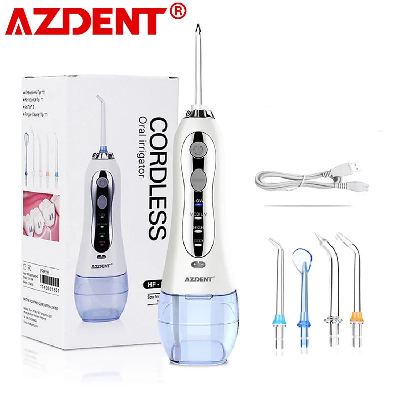AZDENT HF 5 путешествия Перезаряжаемые Ирригатор для полости рта Водонепроницаемый