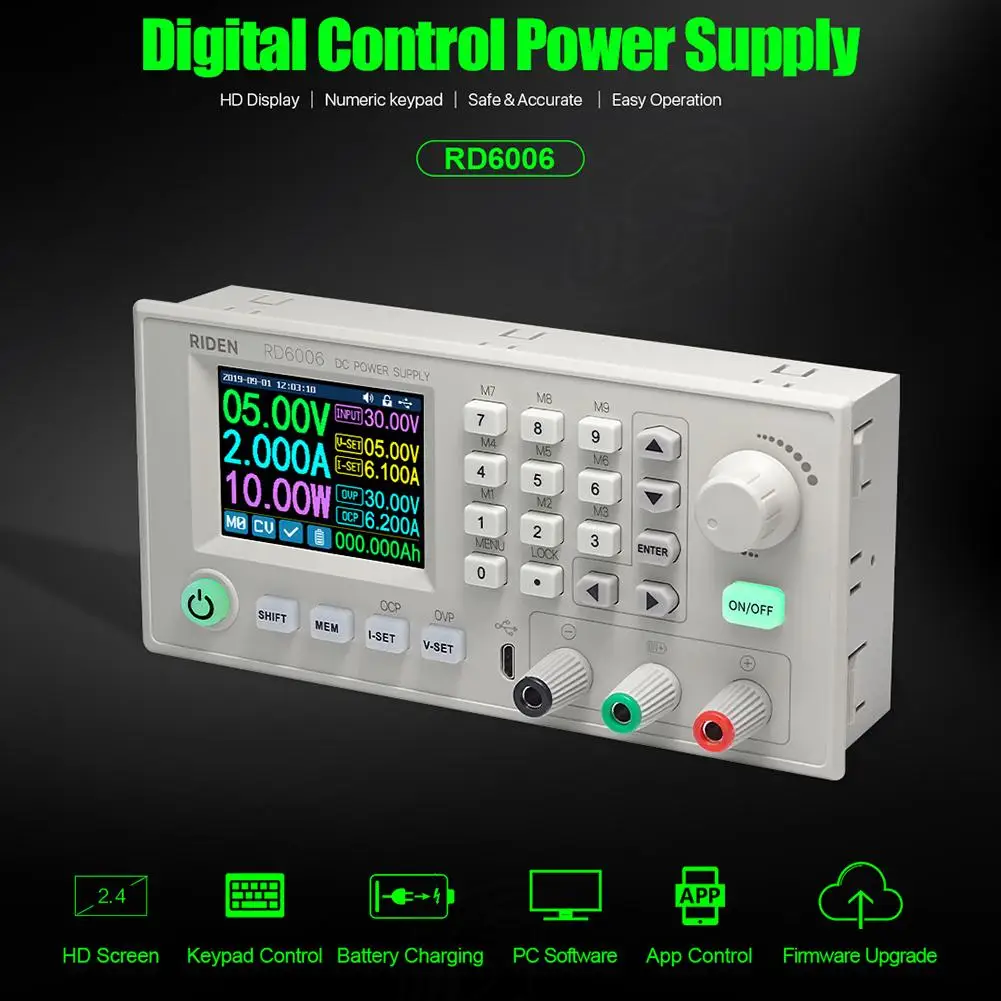 RD RD6006 RD6006W USB Wi Fi DC Напряжение конвертер Вольтметр 60V 5A ток тока понижающий Питание
