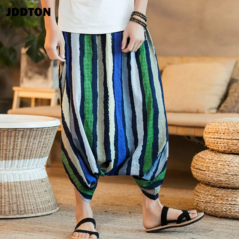 Мужские свободные шаровары JDDTON хлопковые в китайском стиле повседневные с