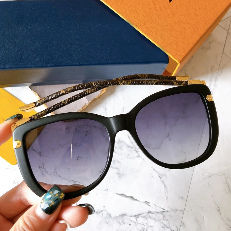 

Frosted black Tortoiseshell Square High Quality Women's Sunglasses Z0781W Folding Metal Temples Fashion Men's Glasses