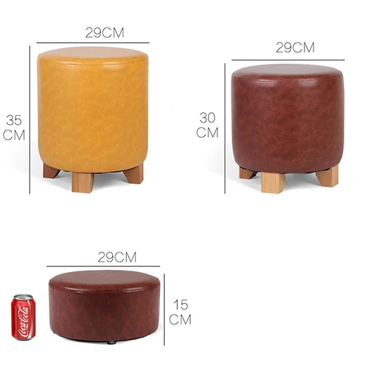 Новинка бытовой табурет с низкой ногой круглая маленькая деревянная скамейка