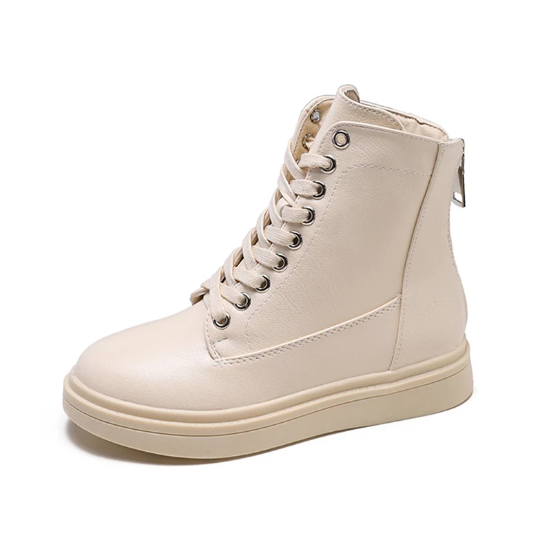 Сапоги Aleafalling женские на шнуровке мягкие кожаные зимние сапоги теплая Уличная