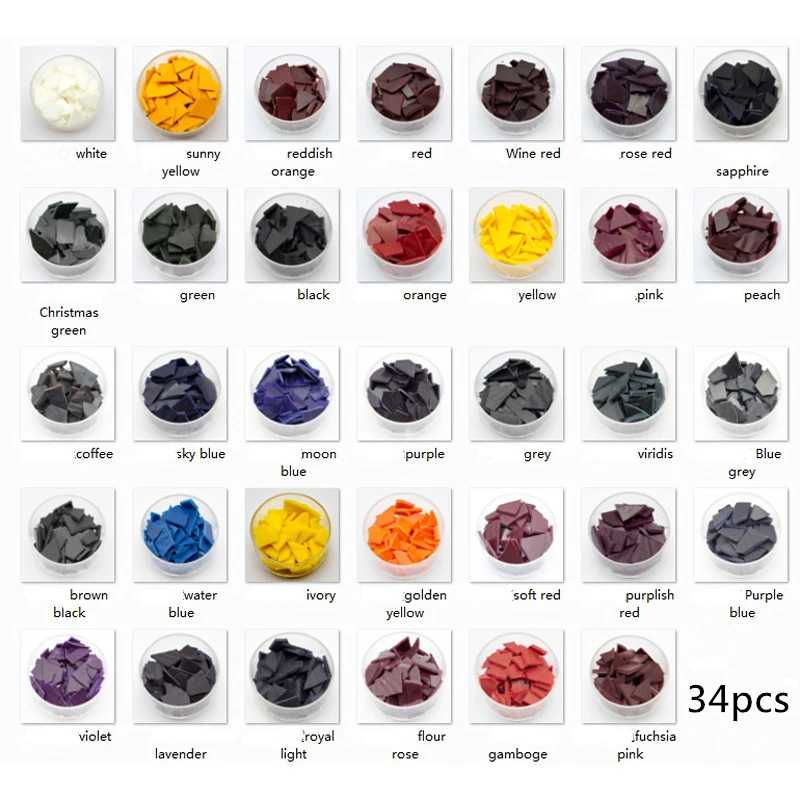 

34 Colors 2g Per Color DIY Candle Dye Non-Toxic Colorant Soy Wax Lumpy Pigment Candle Making Supplies For Making Scented Candle