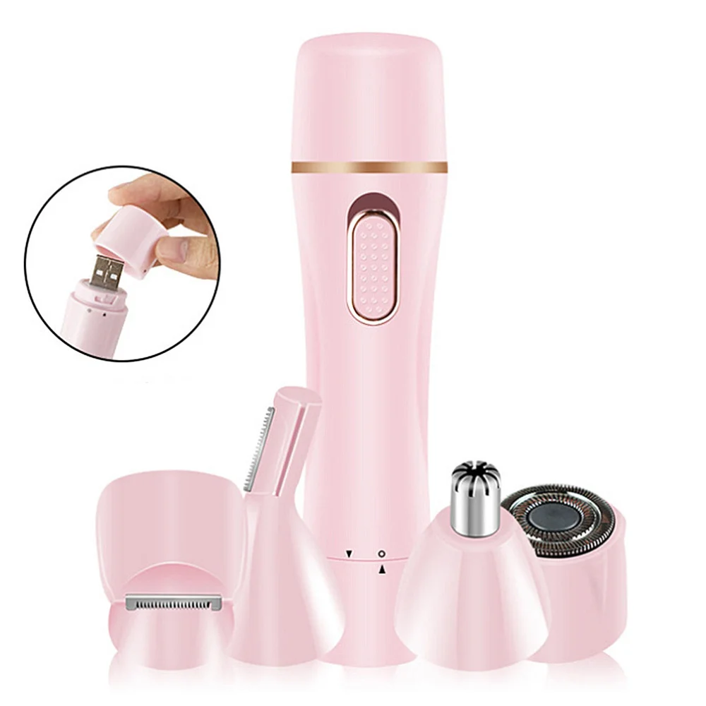 

4-in-1 USB Charging Hair Cutter Multi-function Hair Remover Electric Hair Shaver (Without Lubricating Oil)