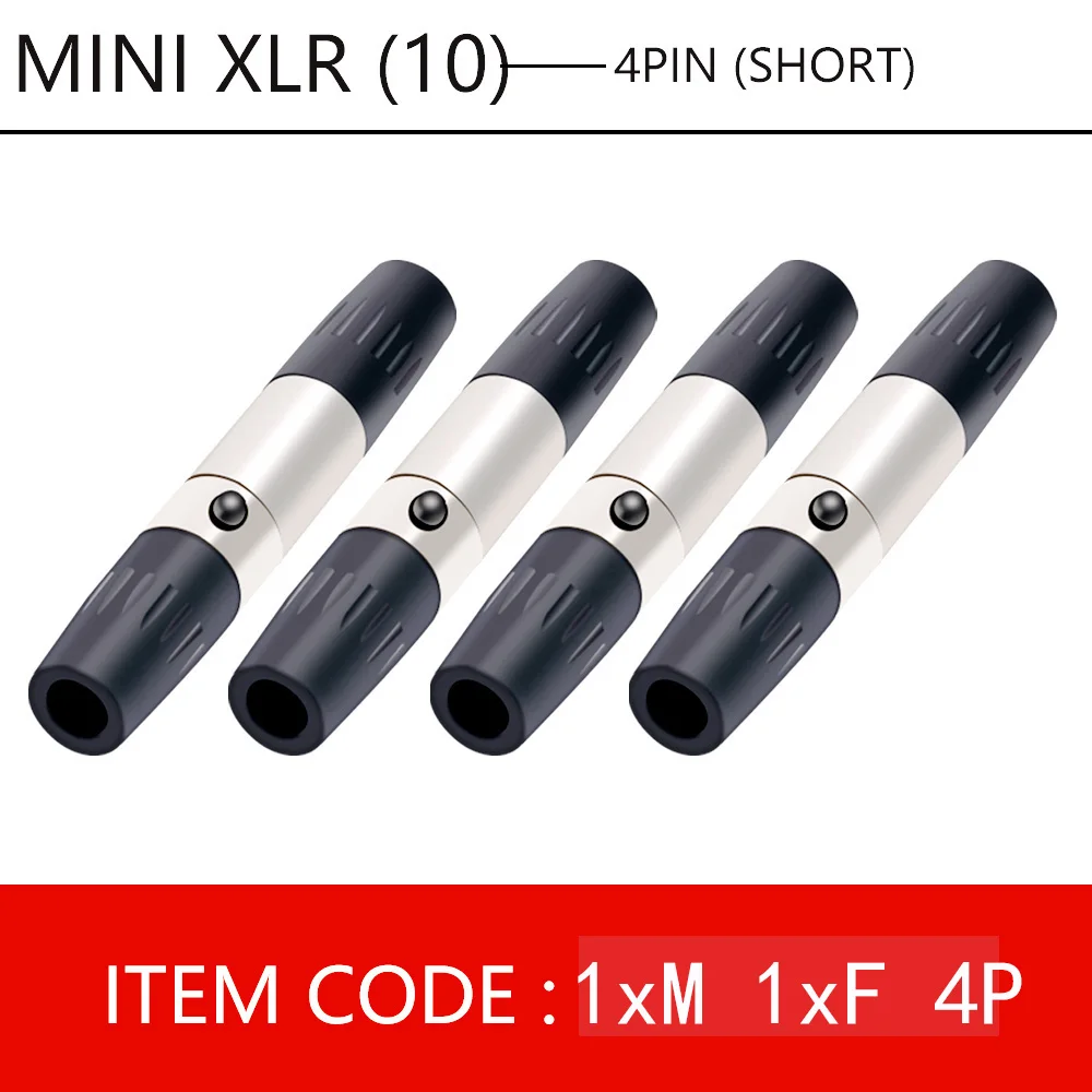 2 шт./1 комплект мини XLR 3 4 5 6 контактный штекер + гнездо аудио разъем для микрофона