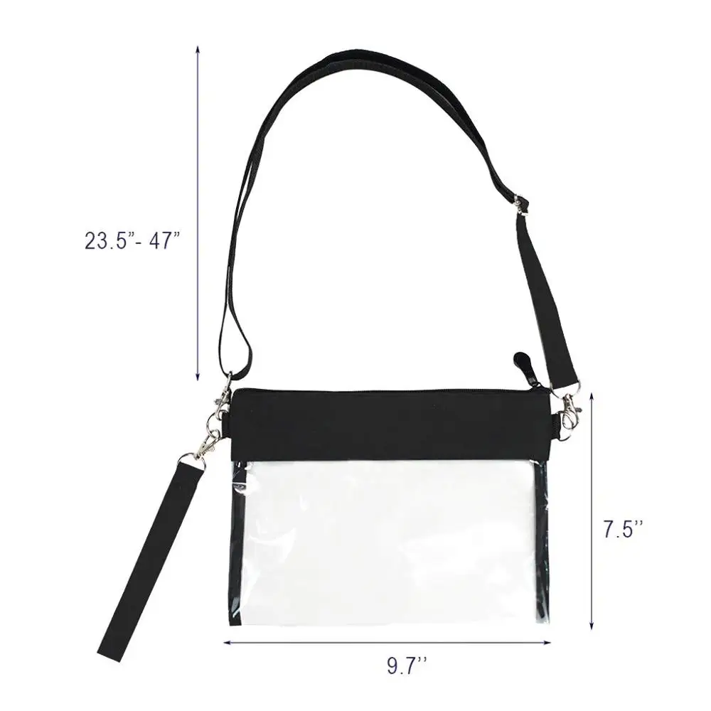 Женская сумка для спортзала на молнии тоут прозрачная косметичка регулируемый