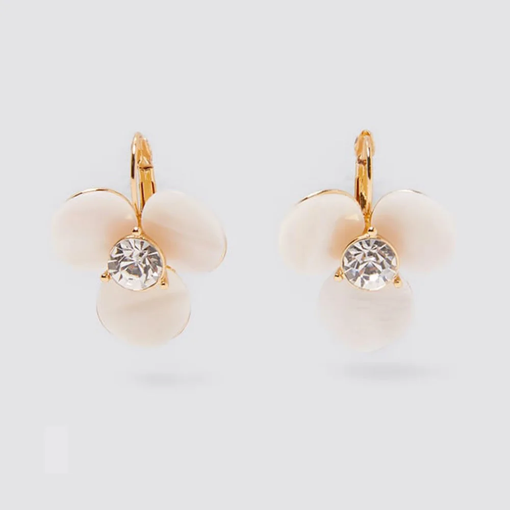 Серьги-капли из органзы с цветочным рисунком для девочек, длинные серьги с этническим цветком, г., длинные серьги с металлическим сердечком, вечерние подарки