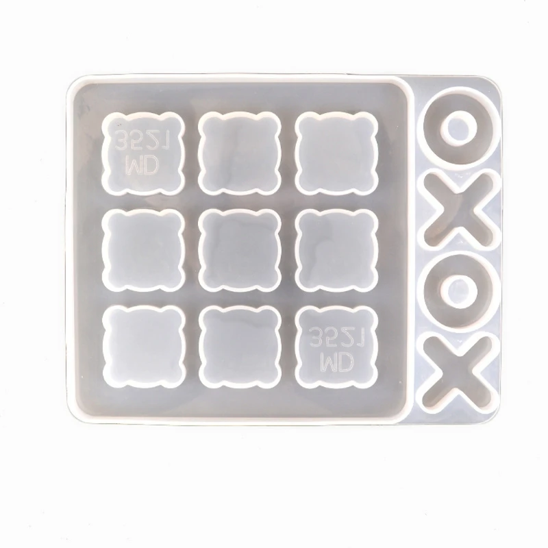 

DIY 3D Tic Tac Toe Molds for Resin Casting Small O X Board Game Silicone Mold DIY Craft Classic Board Family Games Molds R9JE