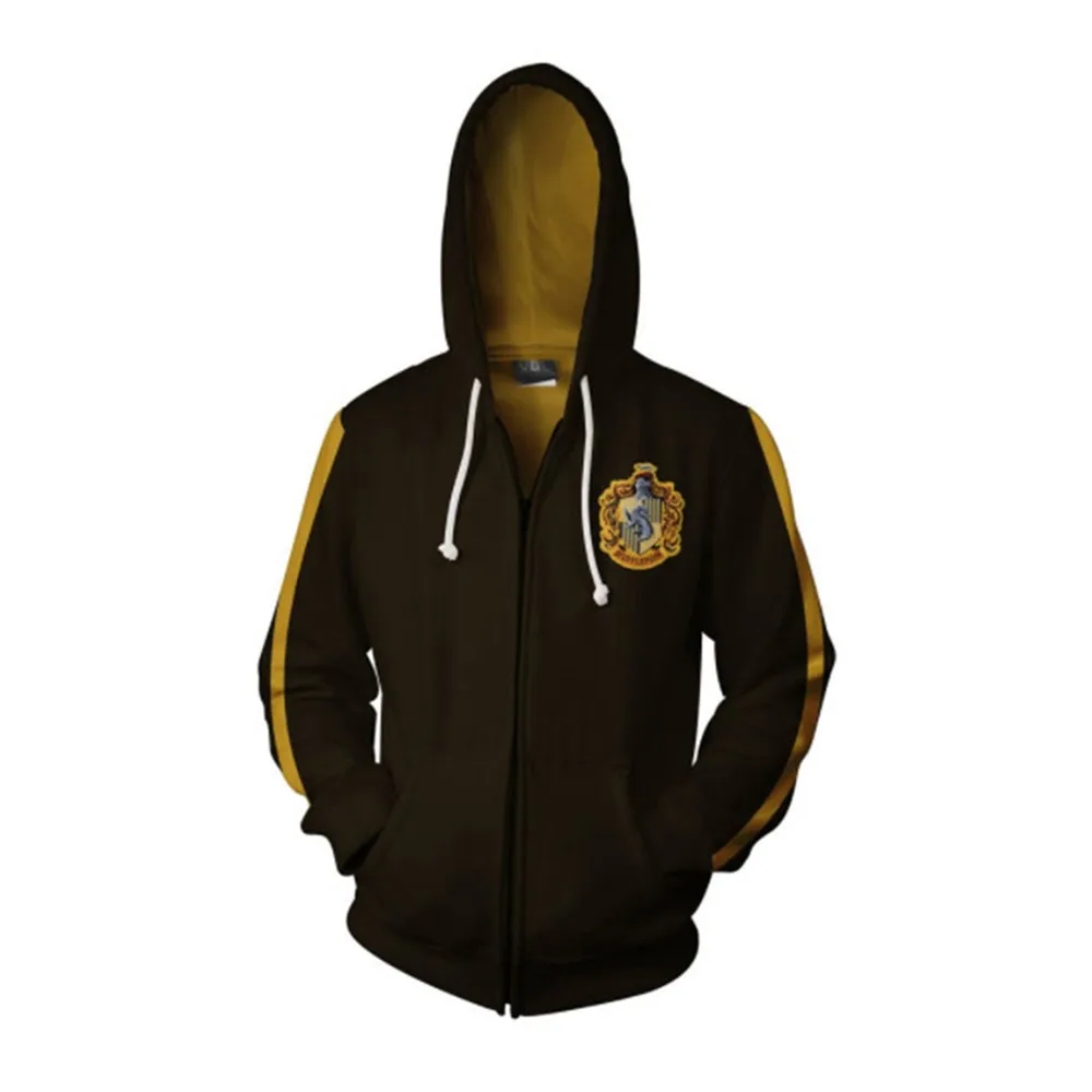 Wizardry Gryffindor Slytherin Ravenclaw косплей костюм для мужчин и женщин толстовки пуловер Trackusits Повседневная куртка на молнии