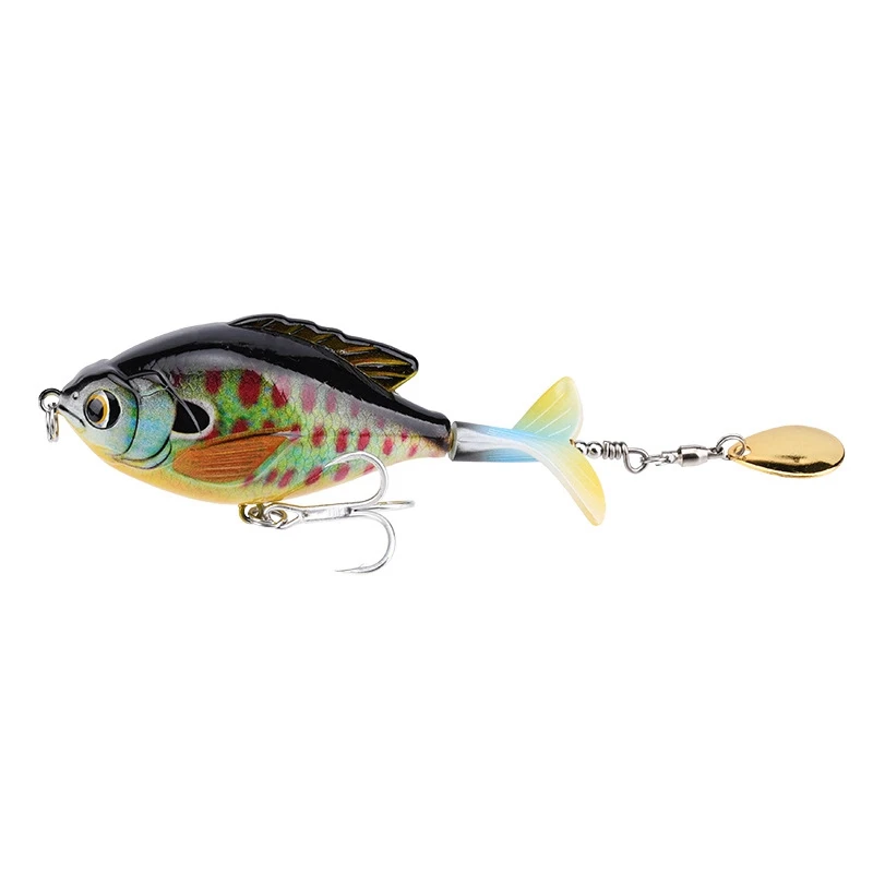 

9.5cm 16.9G Floating Fishing Lures Artificial Bait Propeller Rotating Tractor Fishing Bait Fishing Tackle 3D Eyes