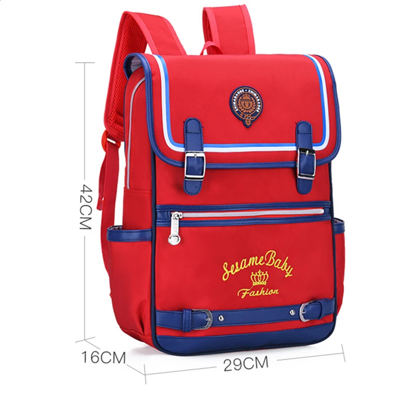 British style fashion children school backpack for teen boys girls Breathable waterproof orthopedic school bags casual backpacks