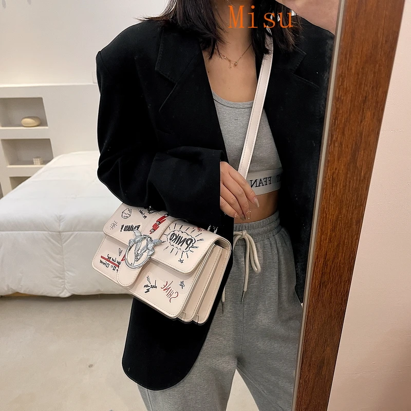 

Swallow Sequined Crossbody Bag for Women 2020 New Fashion Rivet Shoulder Chain Bags Lady Purses and Handbags Wallet on Chain Cc