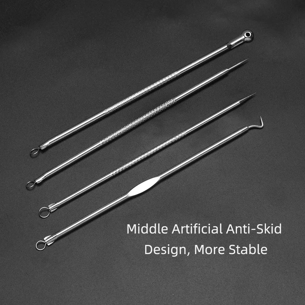 4 шт./комплект инструмент для удаления черных точек прыщей и экстрактор лица