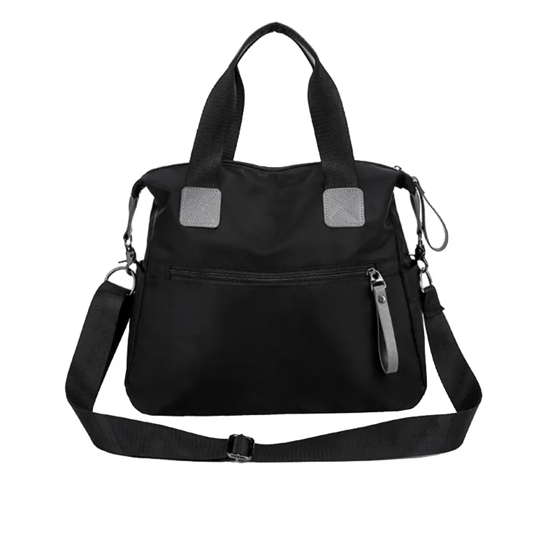 

New Ladies Fashion Waterproof Oxford Tote Bag Casual Nylon Shoulder Bag Mummy Bag Large Capacity Canvas Bag Black