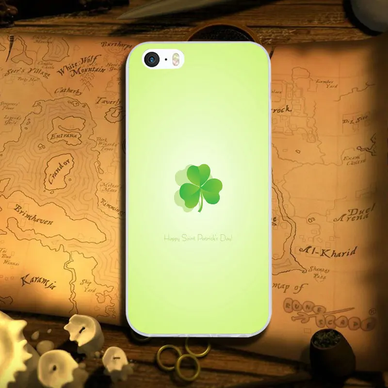 Good Lucky Charm Four Leaf Clover Soft TPU Mobile Phone Cases for iPhone 8 7 6 6S Plus X XR XS Max 5 5S SE 5C 4 4S | Мобильные