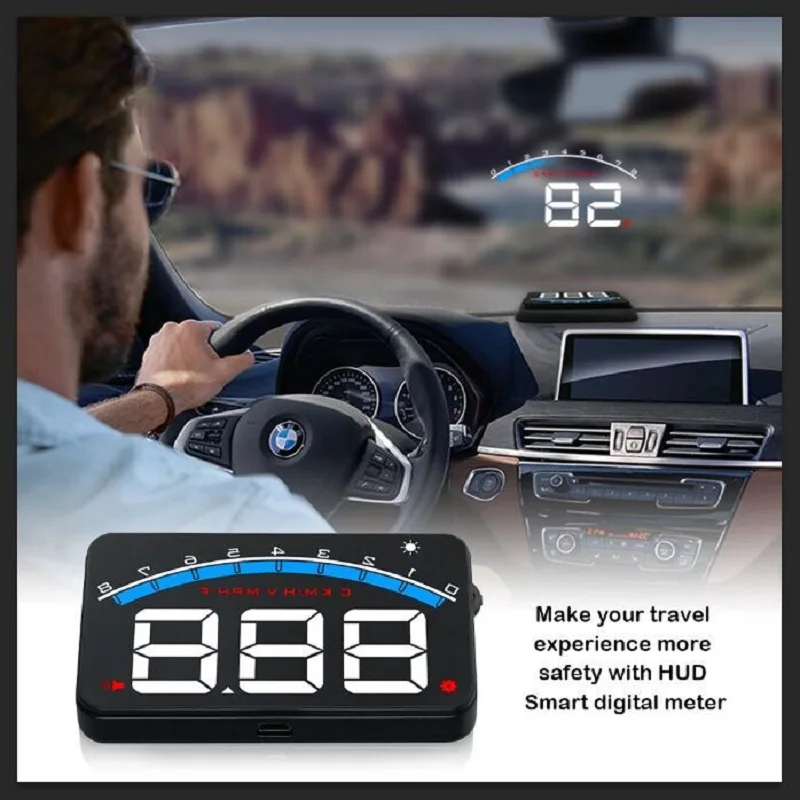 3 5 &quotOBD2 Head Up Display Car Digital Speed RPM расход топлива время вождения с сигналом Buzz лобовое