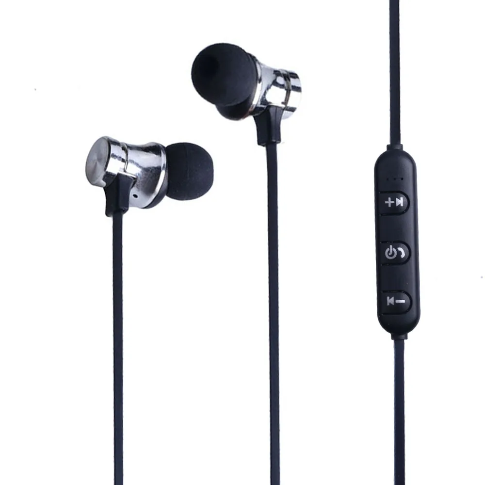 sliver Беспроводные наушники Bluetooth XT-11 наушники Магнитная гарнитура с шейным ремешком Bluetooth наушники спортивные для iPhone Xiaomi - Цвет: sliver