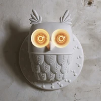 nordic creative resin wall lamp bedroom bedside lamp aisle decorative table wall lamp household living room owl porch lighting