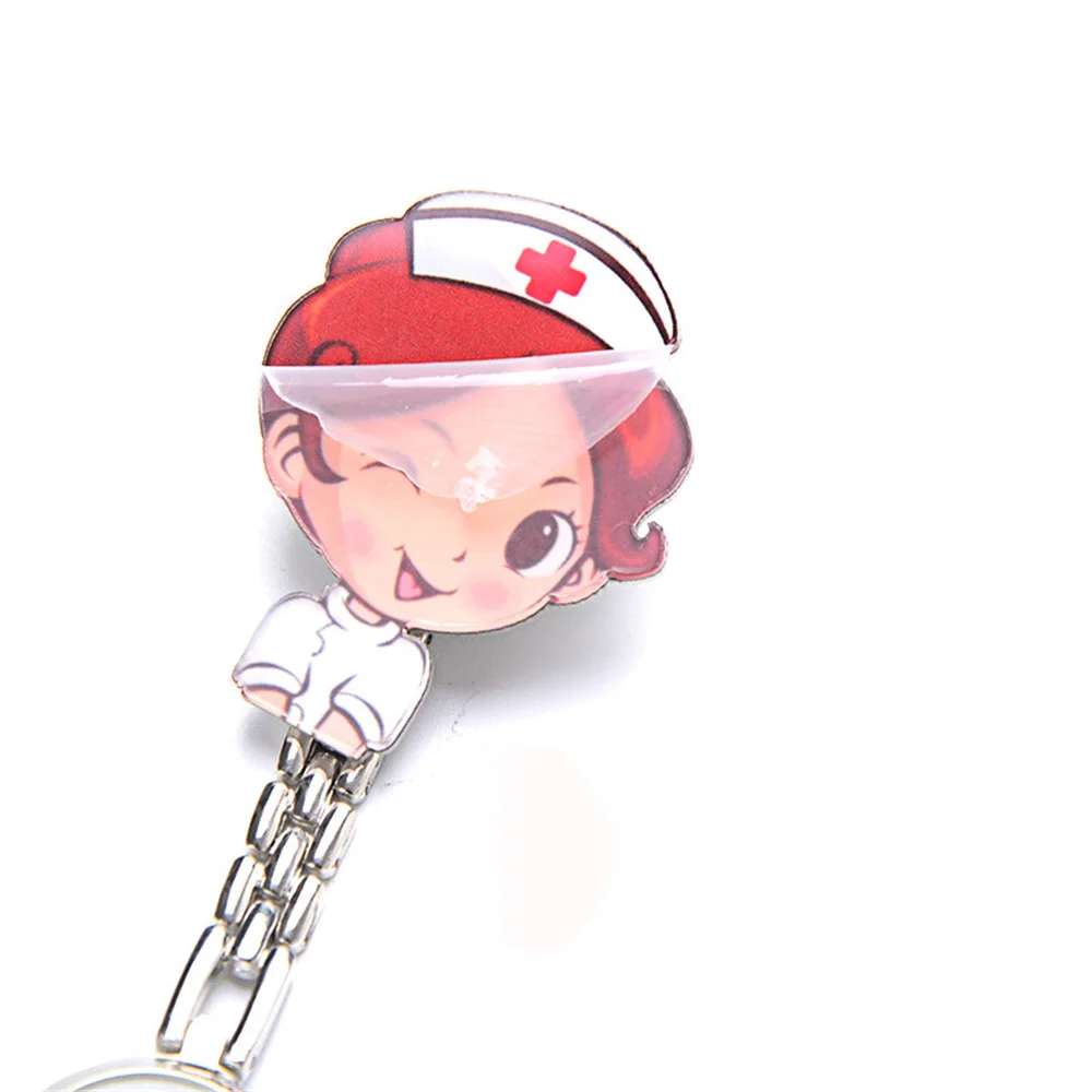 

Nurse Watch Brooches Hospital Staff Brooch Accessories New Cartoon Luminous Ladies Nurse Doctor Pocket Hang Clip Watches Jewelry