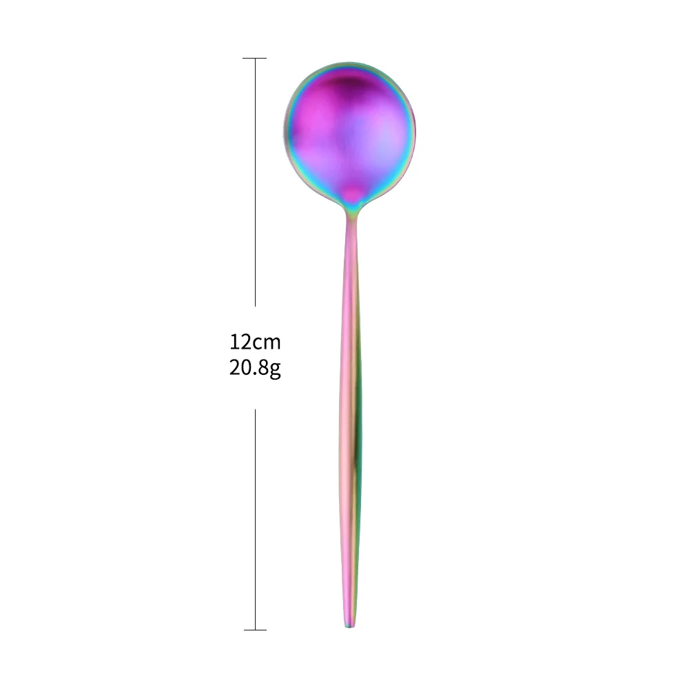 

6Pcs Tea Spoon Stainless Steel Coffee Mixing Spoon Serving Spoons Ice Cream Dessert Teaspoons Cutlery Kitchen Gadget Accessorie