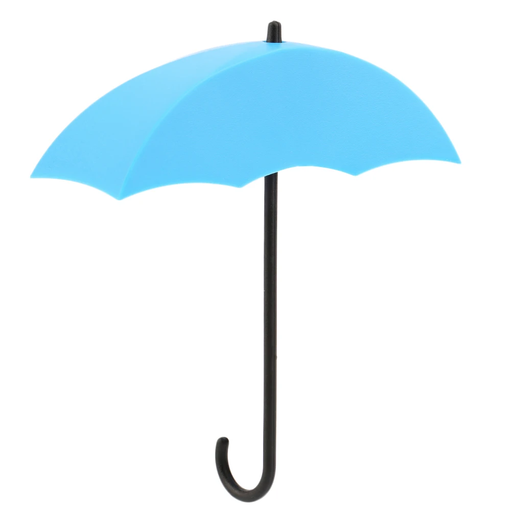 

3pc Hook Self Adhesive Umbrella Shaped Creative Key Hanger Rack Decorative Holder Wall Hook Kitchen Organizer Bathroom Accessory