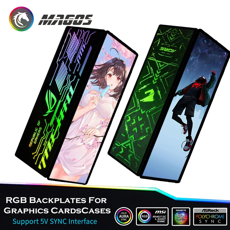 customized pc case side panel gpu backplane rgb faith light colorful rgb d rgb aura streamer backplate for casegraphics card free global shipping