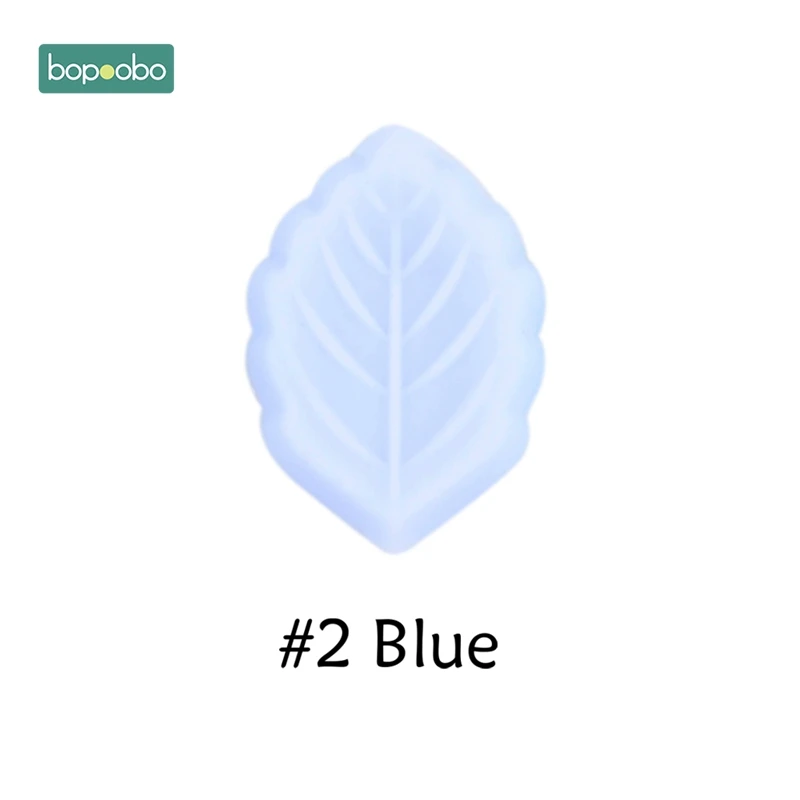 Blue Leaf Bopobo 5 шт. Детские Прорезыватели силиконовые листья пищевого качества Прорезыватель DIY кормящих жевательных игрушек детские аксессуары для прорезывания зубов Силиконовые Бусины - Цвет: Blue Leaf