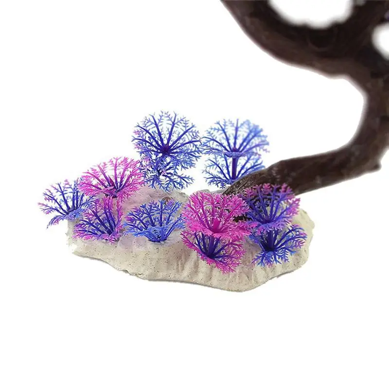 Artificial Plant Safe Lifelike Vivid Purple Tree Water Grass Accessories For Pet Shop Nest Aquarium | Дом и сад