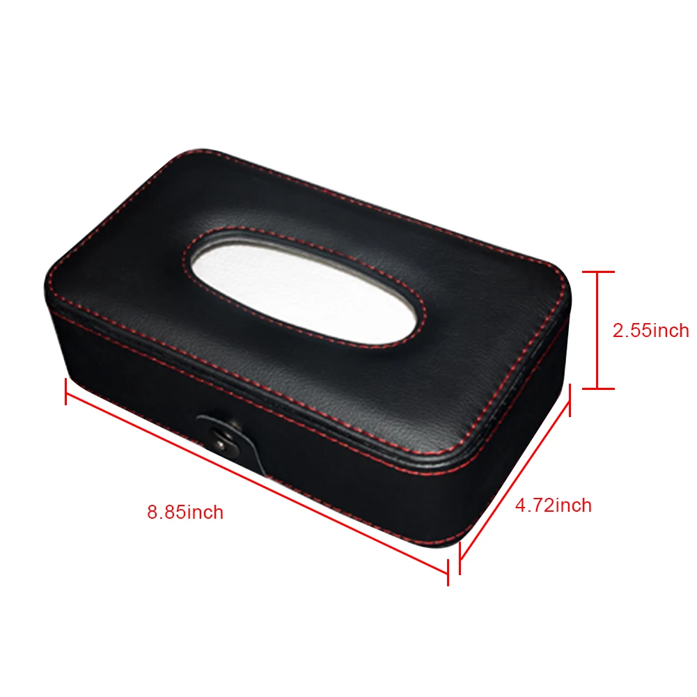 

Multifunctional Car Tissue Box Holder Seat Back Headrest Hanging Leather Tissue Case Interior Accessories