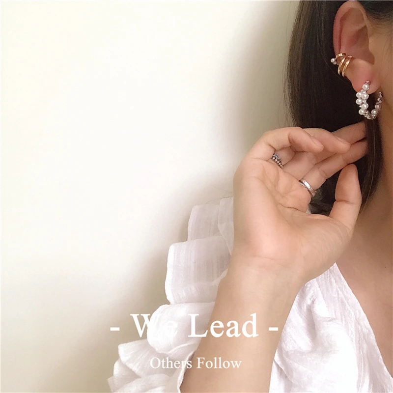 925 серебряные серьги в стиле феи простые Ретро стиль двойные жемчужные круглые