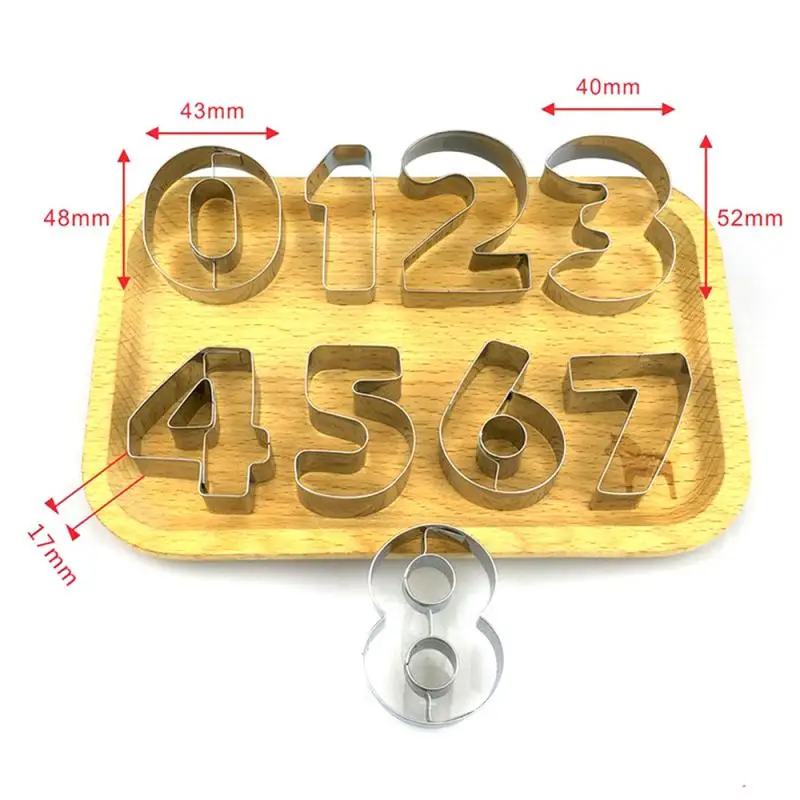 

Kitchen Number Cake Molds Figure Stainless Steel Number Fondant Mold Cookie Cutter Number Cake Mould Baking Decorating Tools