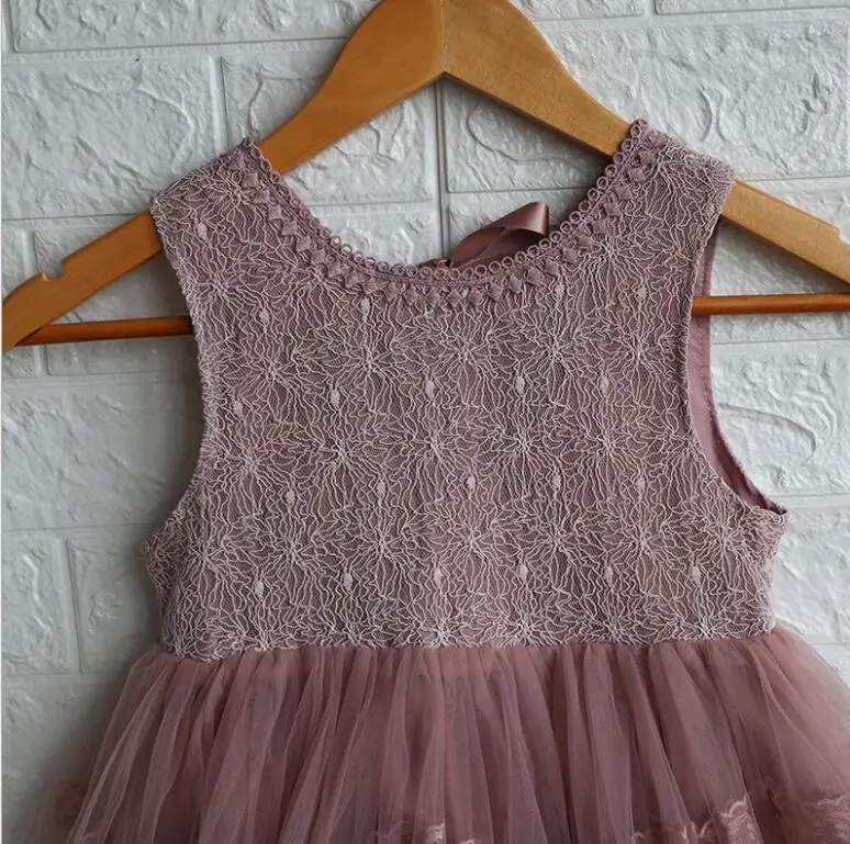 2019 летние бутиковые кружевные сетчатые платья для девочек принцессы детское
