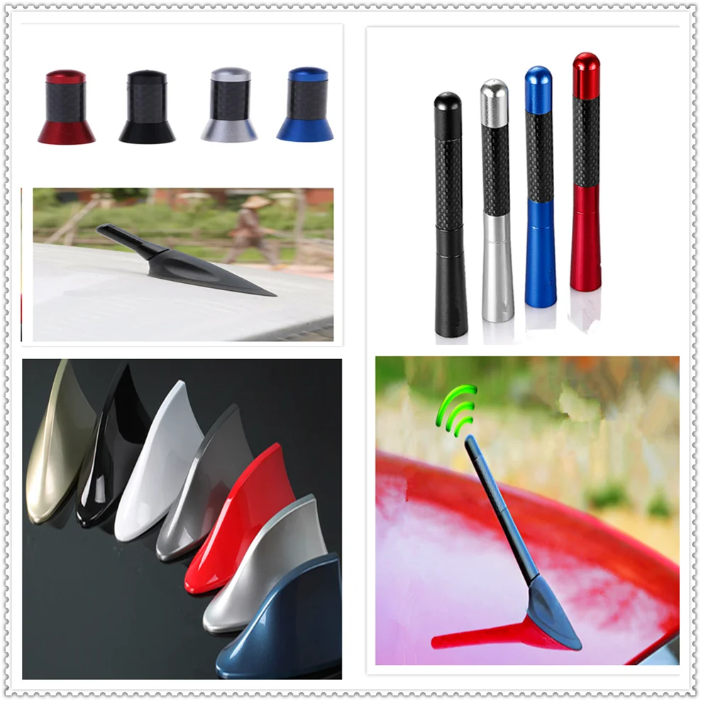 Автомобильный карбоновый Кровельный Металл короткая радио акула Стайлинг