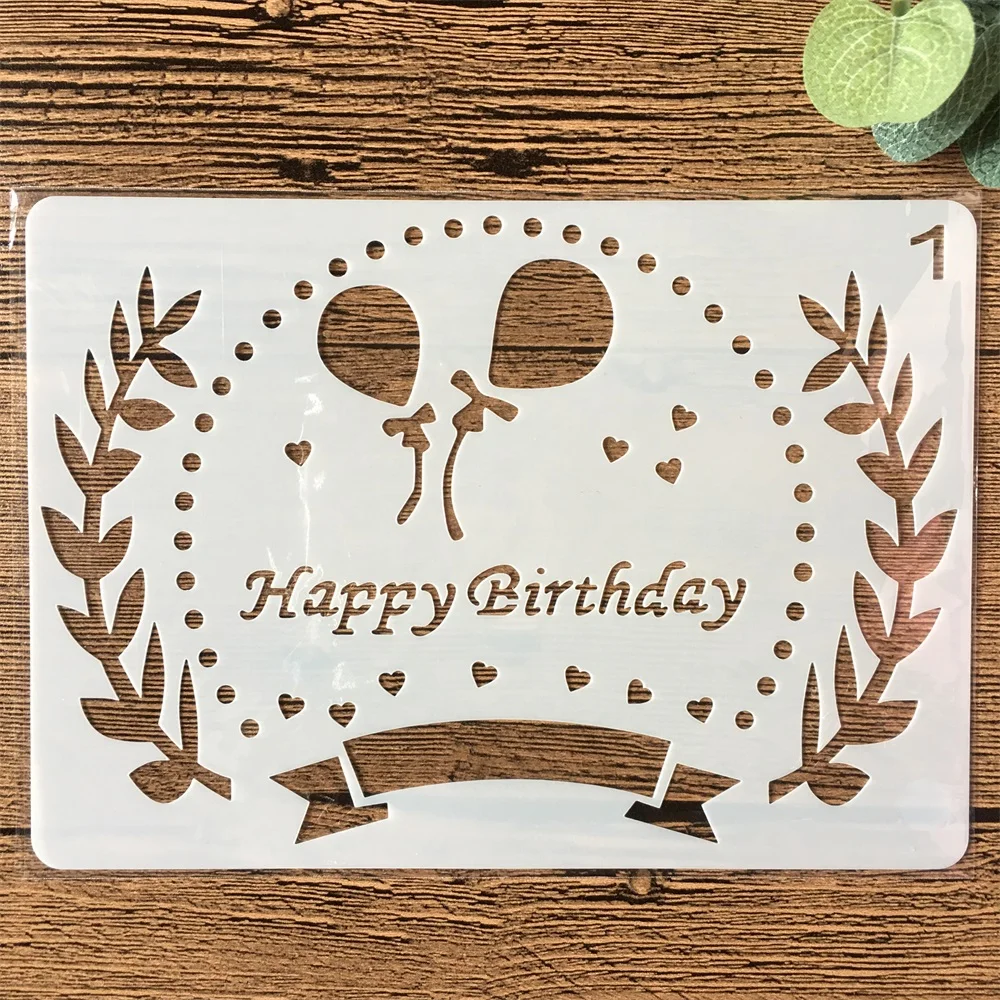 

Новинка, 18 см, воздушный шар "Happy Birthday", DIY наклейки, трафареты, картина, фотоальбом, шаблон